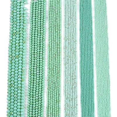 Electroplate Opaque Solid Color Glass Beads Strands EGLA-A044-P1mm-L14-1