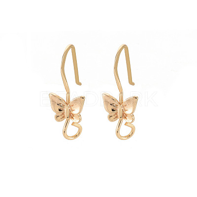 Brass Earring Hooks KK-S356-658G-NF-1