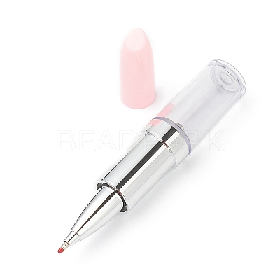 Lipstick Shape Empty Tube Black Ink Ballpoint Pens LS-DIY-H123-A01-1
