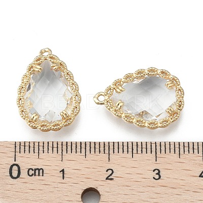 Transparent Glass Pendants GLAA-T007-08G-1