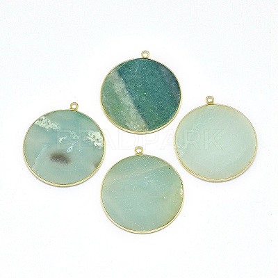 Natural Flower Amazonite Pendants G-E526-10C-1