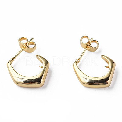 Brass Stud Earring Findings KK-N233-366-1