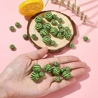 20Pcs Opaque Acrylic Beads MACR-FS0002-28B-1