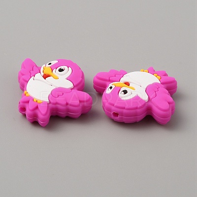 Bird Food Grade Eco-Friendly Silicone Beads LS-SIL-WH0018-003G-1