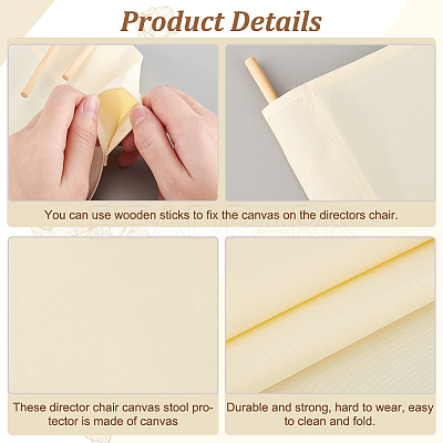 Canvas Cloth Chair Replacement Cover AJEW-WH0258-963A-03-1