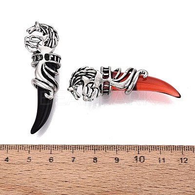 Alloy Glass Big Pendants GL-N004-05AS-1