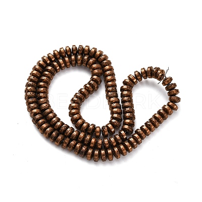 Electroplated Natural Lava Rock Beads Strands G-A256-E01-01D-1