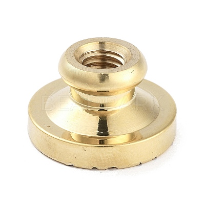 Texture Theme Roung Brass Stamp Head LS-AJEW-M036-06H-G-1