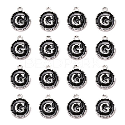 Platinum Plated Alloy Charms LS-ENAM-S118-02G-P-1
