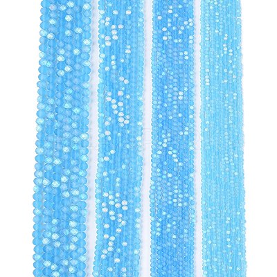 Transparent Glass Beads Strands EGLA-A044-T6mm-MB08-1