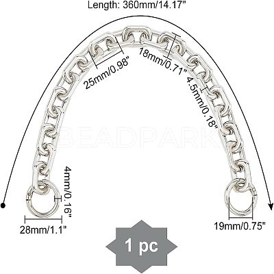 Bag Strap Chains PALLOY-WH0070-36P-1