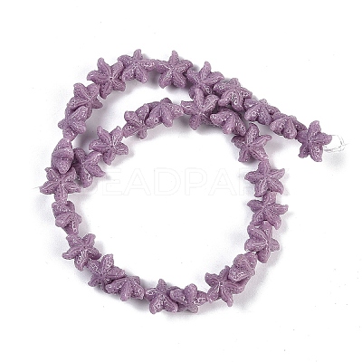 Synthetic Coral Dyed Carved Beads Strands CORA-K009-06A-1