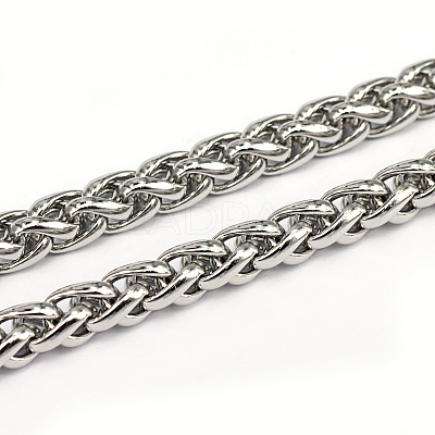 Tarnish Resistant 304 Stainless Steel Wheat Chains CHS-L001-30-7mm-1