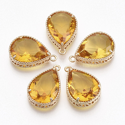 Faceted Glass Pendants X-GLAA-T010-016E-1