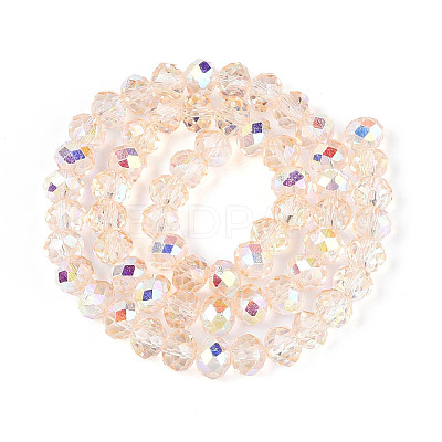 Transparent Glass Beads Strands EGLA-N016-8mm-07-1