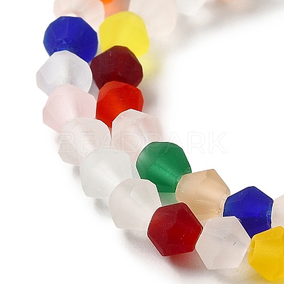 Imitate Austrian Crystal Frosted Glass Beads Strands GLAA-F029-TM4mm-B29-1
