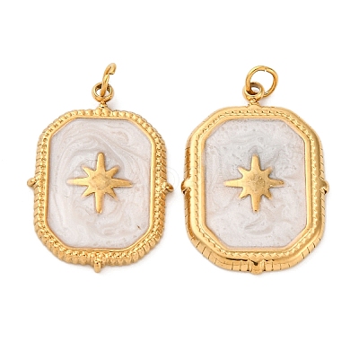 304 Stainless Steel Enamel Pendants STAS-U061-34G-A01-1