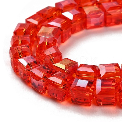 Electroplate Glass Beads Strands LS-EGLA-R030-6x6mm-01-1