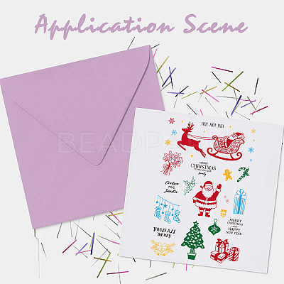 9 Sheets 9 Style Festival & Animal & Word Pattern PVC Plastic Stamps DIY-GL0002-68-1