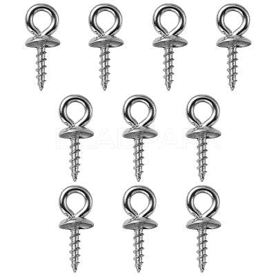 304 Stainless Steel Screw Eye Pin Peg Bails STAS-YW0001-45-1