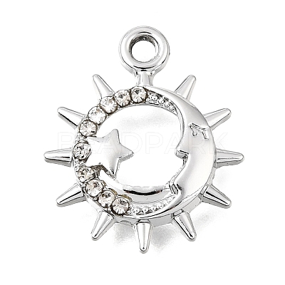 UV Plating Alloy Crystal Rhinestone Pendants RB-CBAD37D-11P-1