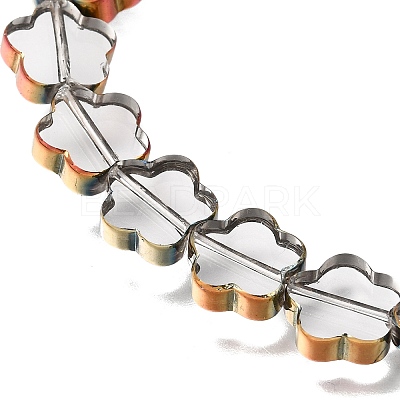 Electroplated Transparent Glass Beads Strands GL-CBA98F0-07A-1