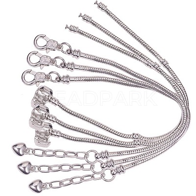Brass European Style Bracelets Jewelry Making KK-SC0001-12P-1