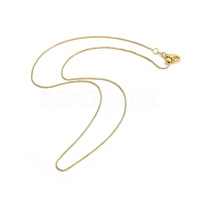 0.9mm Adjustable Slider Brass Box Chain Necklaces for Men Women NJEW-G160-21G-1