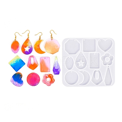 Geometric Earrings Pendants DIY Silicone Mold DIY-Q033-01A-1