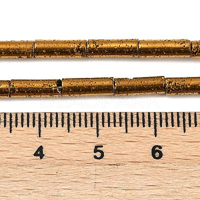 Electroplated Natural Lava Rock Beads Strands G-K388-03A-01-1