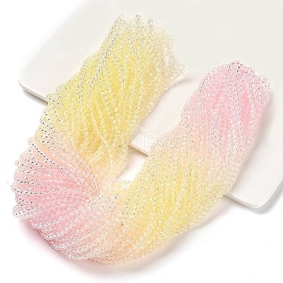 Transparent Painted Glass Beads Strands X1-DGLA-A034-T4mm-A25-1