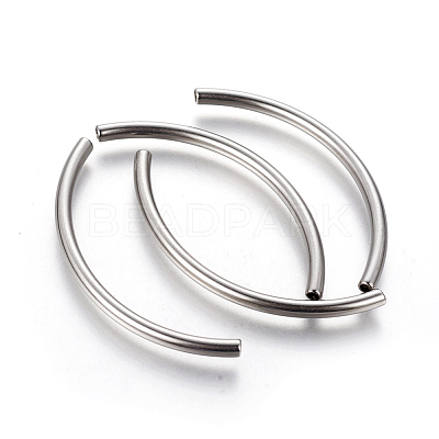 Tarnish Resistant 304 Stainless Steel Tube Beads STAS-G192-19P-1