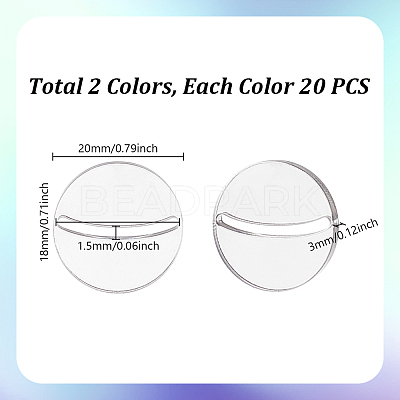 40Pcs 2 Colors Acrylic Card Holder Stand FIND-GA0006-76A-1