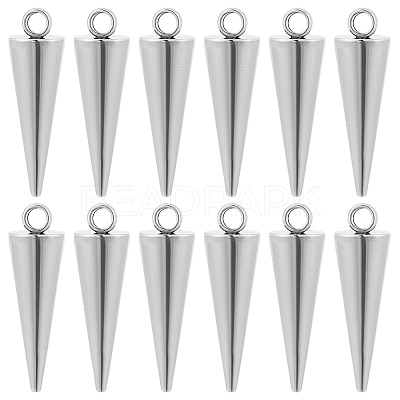 12Pcs 304 Stainless Steel Pendants STAS-LP0001-35-1