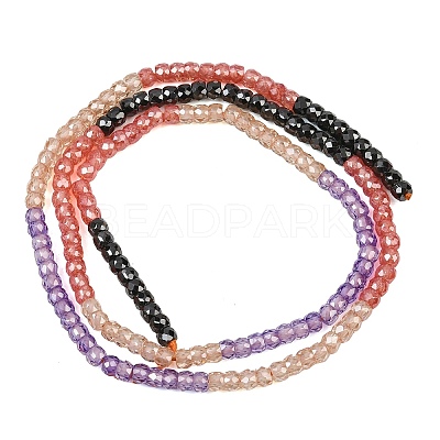 Cubic Zirconia Beads Strands ZIRC-P125-2x3mm-26-1