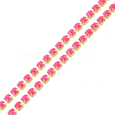 Brass Rhinestone Strass Chains CHC-N017-003B-B05-1