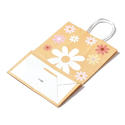Rectangle with Sunflower Pattern Paper Gift Bags LS-CARB-L012-01A-1