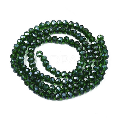Electroplate Glass Beads Strands EGLA-A034-T4mm-B28-1