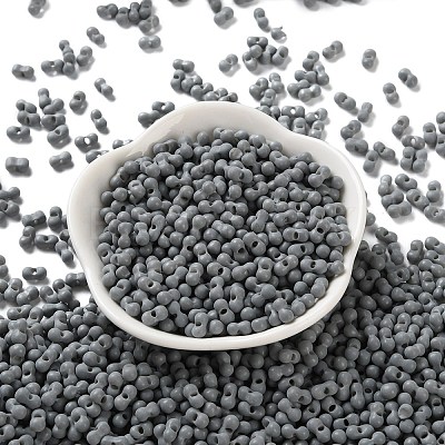 Rubberized Style Glass Seed Beads SEED-Z003-01C-1