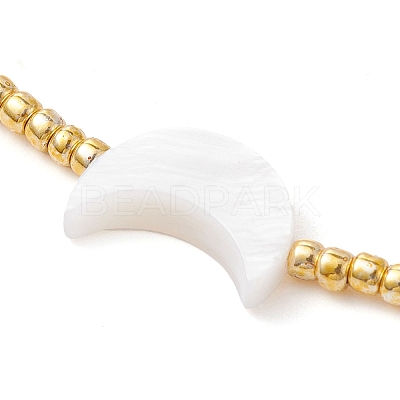 Natural Pearl & Seed Braided Bead Bracelets BJEW-JB09722-02-1