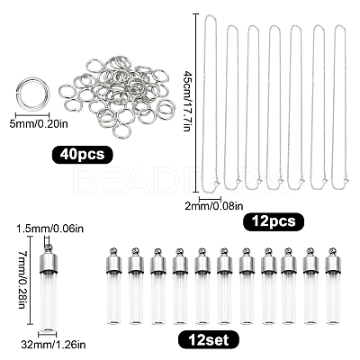 64Pcs DIY Necklaces Making Kit DIY-SC0017-12-1