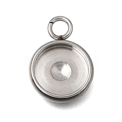 304 Stainless Steel Pendant Cabochon Settings STAS-F365-02C-P-1
