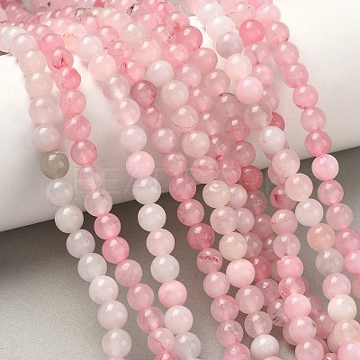 Natural Rose Quartz Dyed Beads Strands LS-G-B046-07-6MM-1