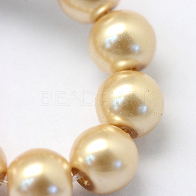 Baking Paint Glass Pearl Bead Strands X-HY-Q003-3mm-42-1