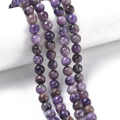 Natural Charoite Beads Strands G-C270-O02-04-1