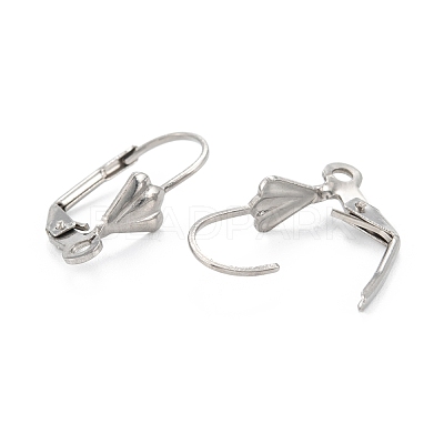 Tarnish Resistant 304 Stainless Steel Leverback Earring Findings STAS-K218-08P-1