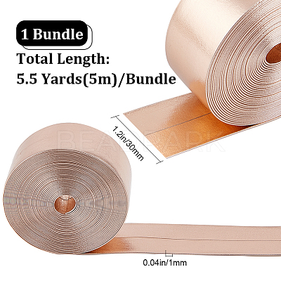 5M Flat Imitation Leather Cord LC-GF0001-02G-03-1