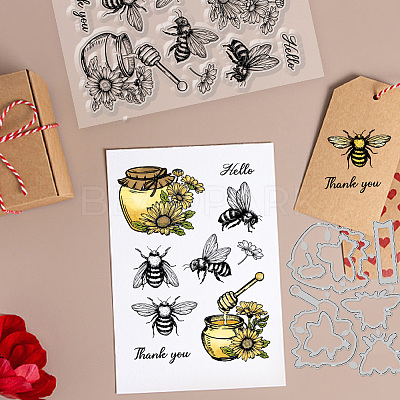1Pc PVC Plastic Clear Stamps DIY-GL0004-72-1