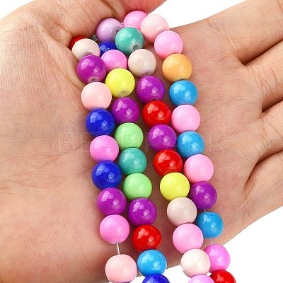 Baking Paint Glass Beads Strands DGLA-MSMC001-11-1