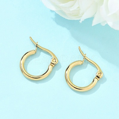 Ion Plating(IP) 304 Stainless Steel Hoop Earrings EJEW-N0016-11G-A-1